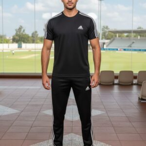Home adi tri liner black n summer tracksuit